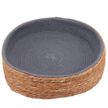 Cama para mascotas para gatos, nido refrescante para mascotas, cama transpirable tejida para mascotas, colchoneta tejida natural para caseta,