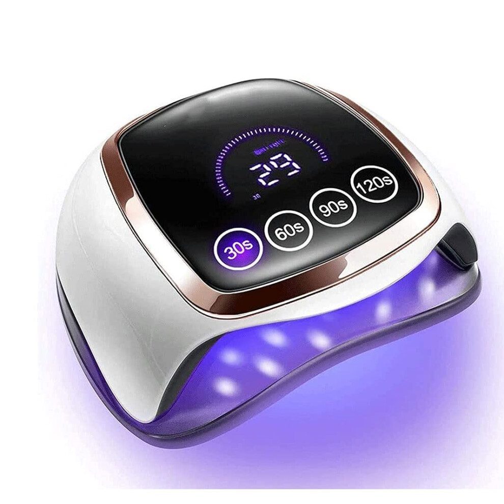 168W UV LED Nail Lamp Gel Nail Dryer with Touch Timer, Infrared Sensor, Fast Even Curing for Salon