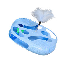 Fun Follow Puss Toy Highlighting Colorful Courses and Down-Blue