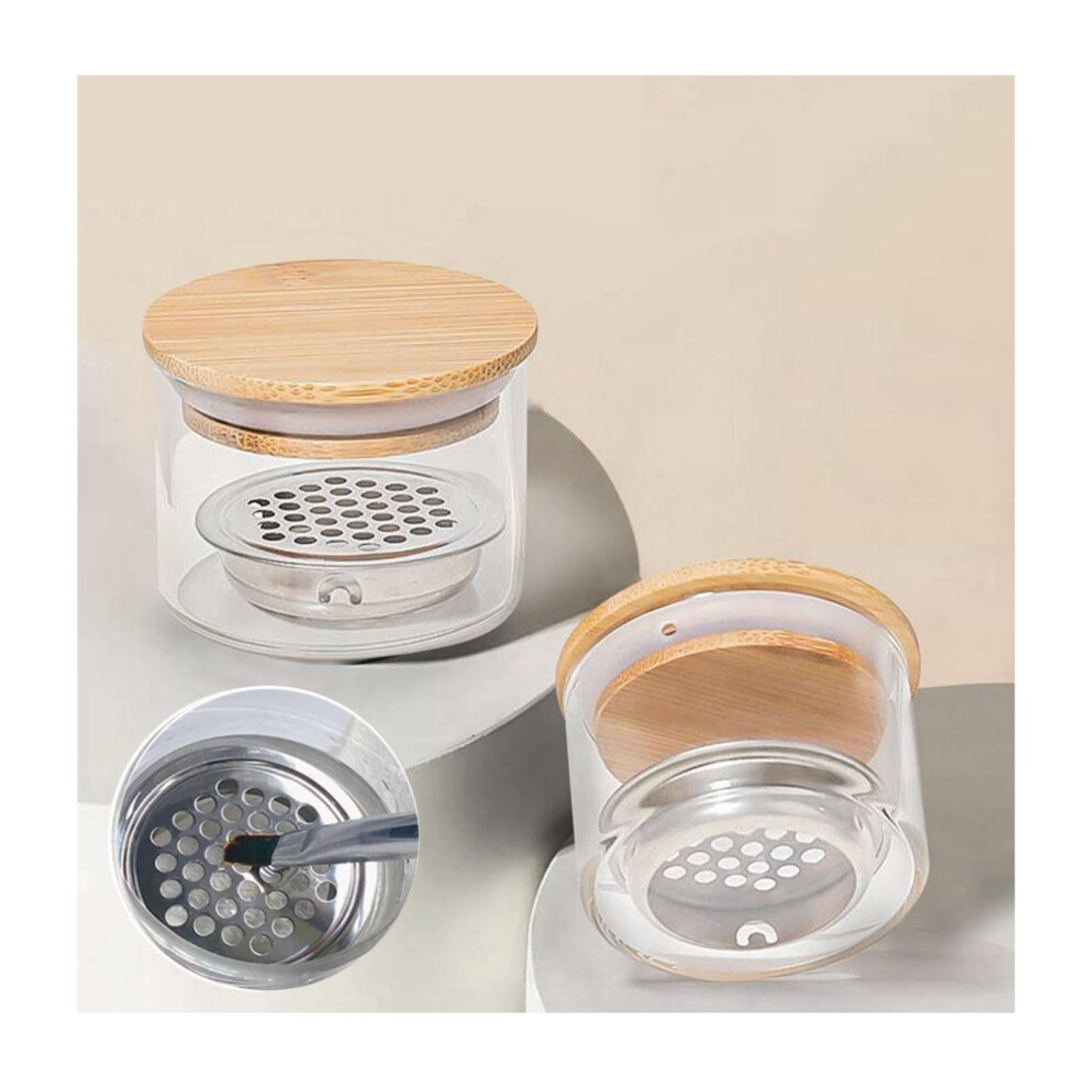 Nail Brush Cleaner Cup with Lid and Mesh for Acrylic Brushes and Efficient Glitter Removal