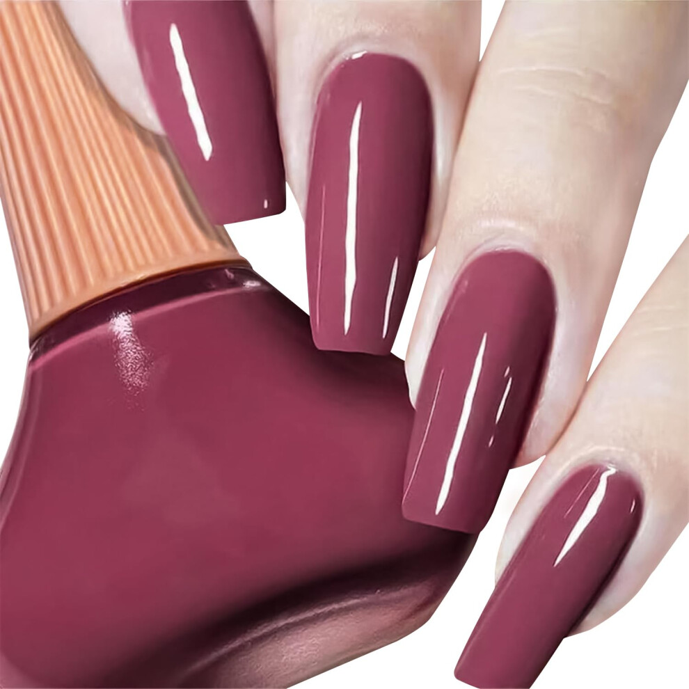 Gel Nail Polish Rose Pink 12ml Long Lasting  Gloss Vegan Quick Dry Nail Lacquer for DIY