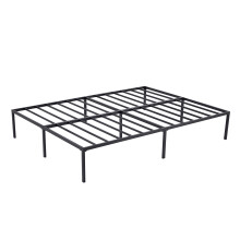 Metal Bed Frame w/ Heavy Duty Steel Slats Support and Underbed Storage Space FLORENCE KING