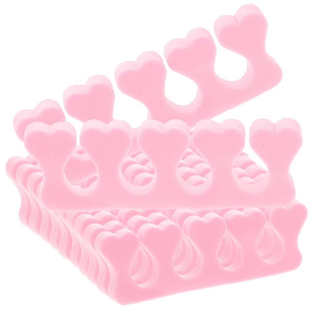 Pink 40Pcs Toe Separators For Pedicure And Manicure Eva Foam Comfort Spacers Bulk Set