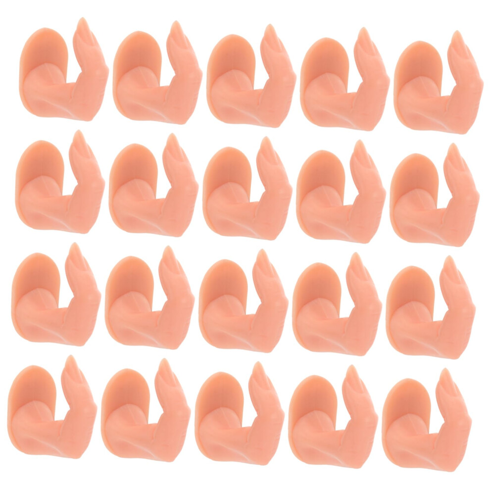 Nail Art Practice Fingers Set of 20 with Realistic Surface for Acrylic and Gel Manicure Training