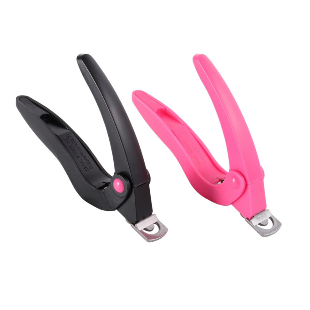 2pcs Acrylic Nail Tip Cutter Adjustable UShape Triple Cut Professional Nail Clippers for Salon DIY