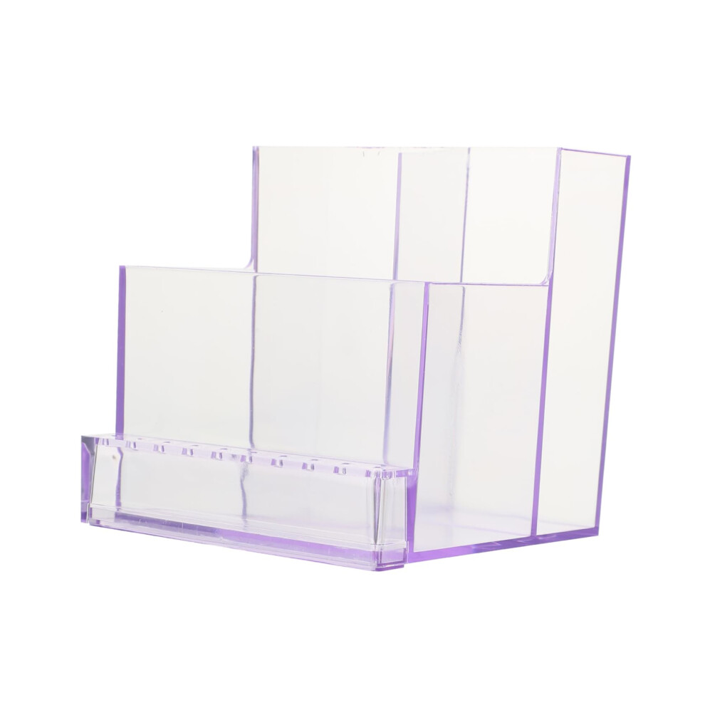 3pcs Professional Nail Drill Bit Holder Organizer Transparent Durable Case for Salon and Home Use