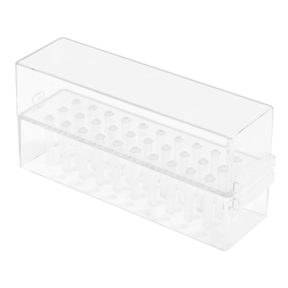Nail Drill Bit Holder Transparent Organizer Case for Secure and Organized Bit Storage