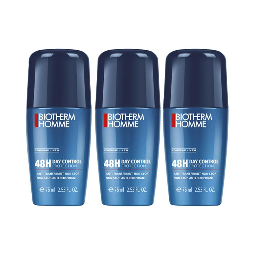 Biotherm - Homme 48H Day Control Antiperspirant Roll-On (3 X 75Ml)