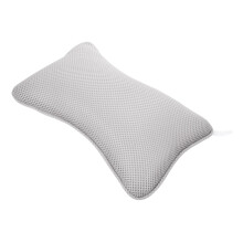 Bath Pillow with Suction Cups, Ergonomic Bathtub Neck and Shoulder Support, Grey, Set of 2