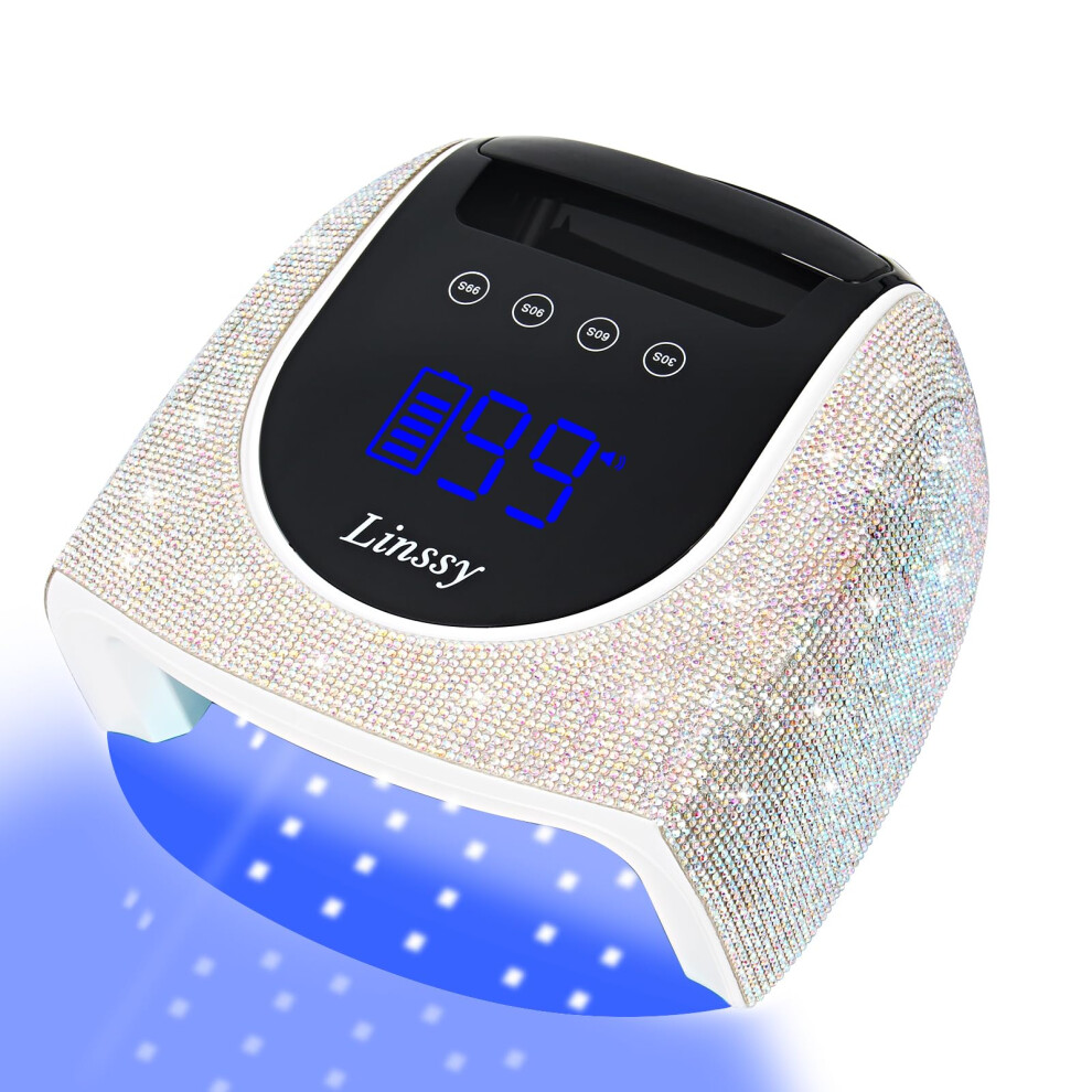 96W Cordless UV LED Nail Lamp for Gel Nails, Fast Curing Nail Dryer with 4 Timers and Auto Sensor