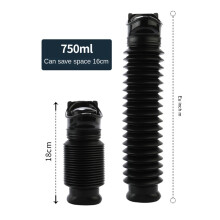 (Musta värilaatikko, Vuotokestävä 750ML) Taittuva teleskooppinen virtsa kauha 750ML