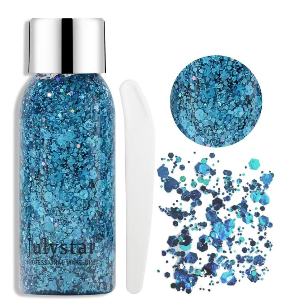 Liquid Glitter Eyeshadow Set 8 Colors Mermaid Scale Gel QuickDrying Metallic Shimmer 1.22oz