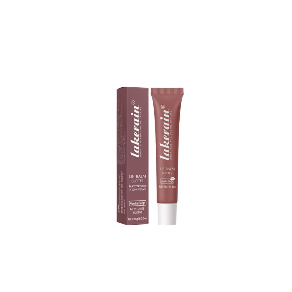 White,Cream Vanilla Beige Moisturizing Lipstick And Nude Lip Balm, 2 In 1 Hydrating Gloss For Dry Lips
