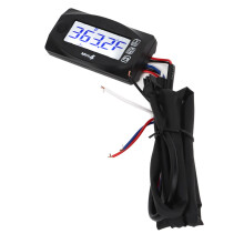 Thermomètre LCD 4-en-1 pour moto Volt Mètre Vitesse Température d'huile 60x30mm Éclairage bleu