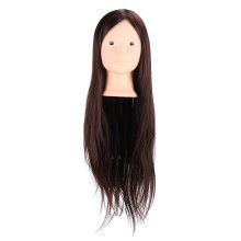 Mannequin Head with Long Brown HeatResistant Synthetic Hair for Styling Practice and Training