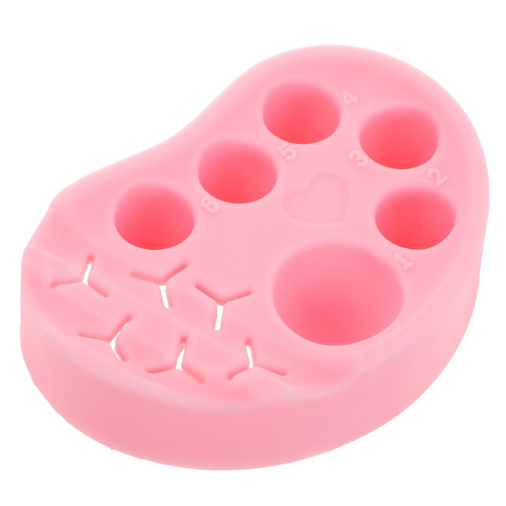 Silicone Makeup Mixing Palette for Nail Art and Eyelash Precision Color Blending, Pink Durable Tray
