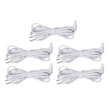 Jeu durable de 5 fils d'électrode blancs de 2,35 mm pour masseur TENS de Thérapie