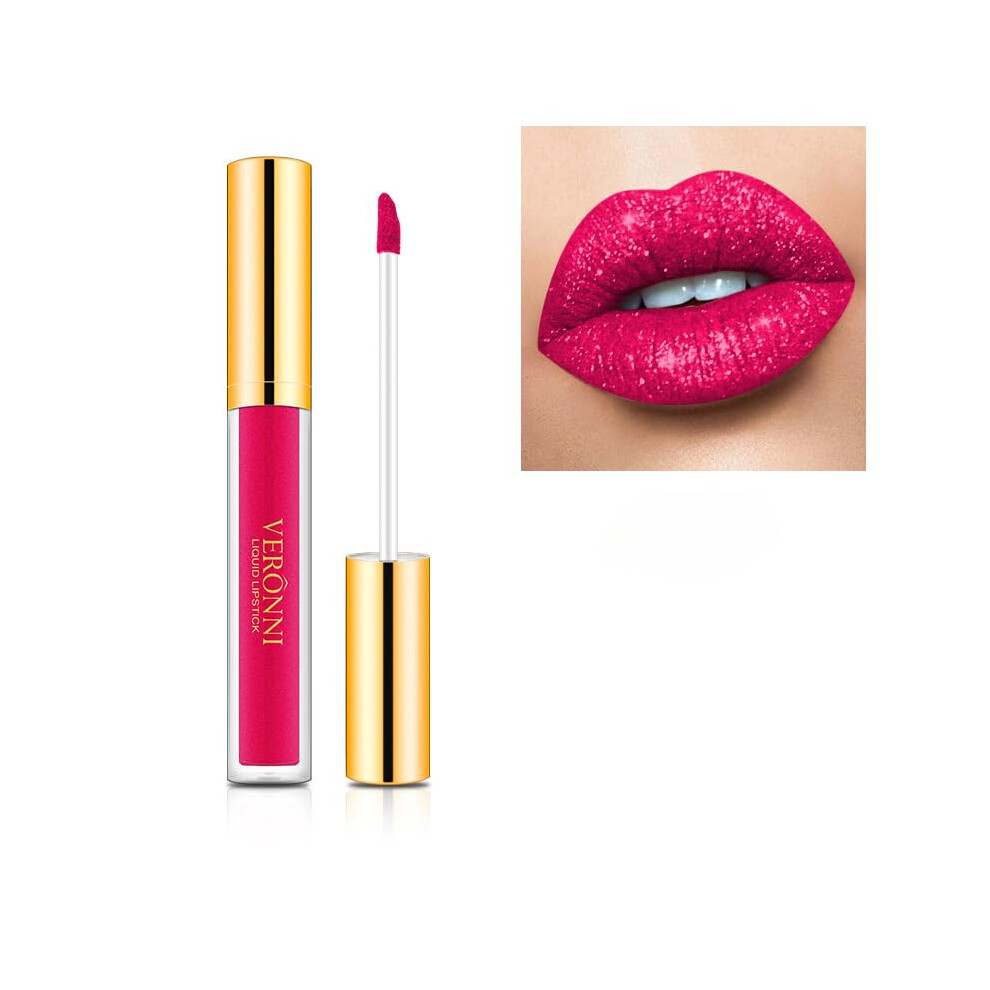 Lip Gloss Metallic Lipstick with Pearlescent Starry Glow, Longlasting Vibrant Color, Deep Hydration D04