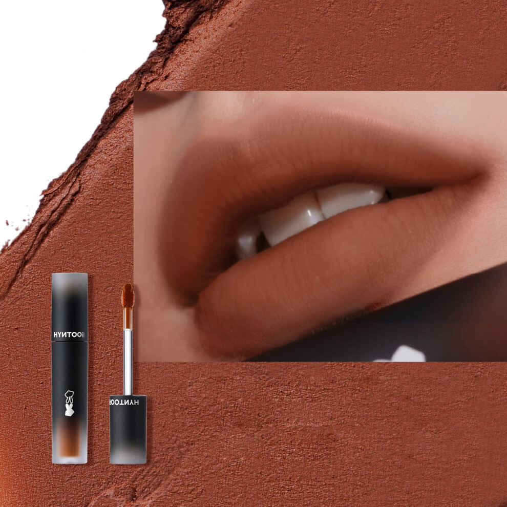 Matte Liquid Lipstick Nude Brown Shade Long Lasting Soft Creamy Mousse Texture 3.2g