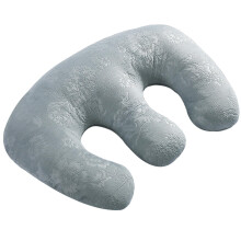 Massage Chest Pillow for Spa Salon with Breast Support, Soft Velvet Comfort, Removable Cover, Light Grey