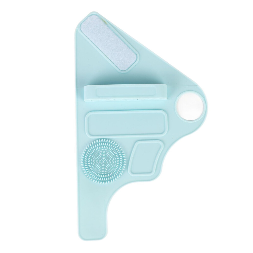 Blue Makeup Mixing Palette Silicone Wristband With Adjustable Fit, Travel Brush And Tool Organizer