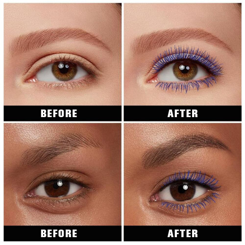 Blue Waterproof Lengthening Mascara for Sensitive Eyes, SmudgeResistant LashLifting Blue 1PC 1