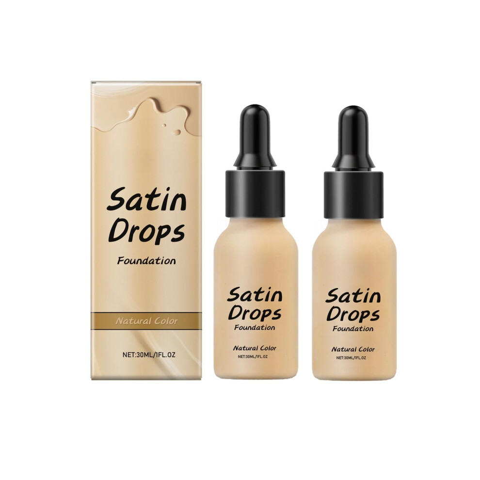 Concealer Foundation 2pcs Natural Color Full Coverage Waterproof LongLasting Hydrating 30ml