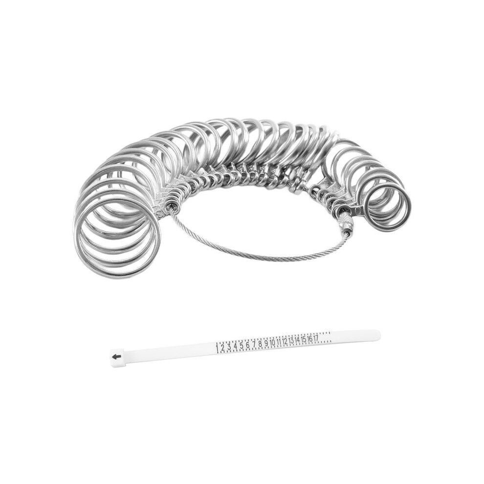 0-13 Ring Sizer Measuring Tool Set Metal Ring Sizers Metal Ring Gauges Finger Sizer & Ring Mandrel 4712918476254