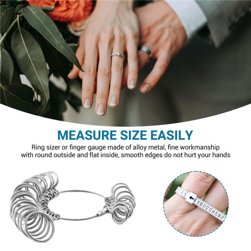 0-13 Ring Sizer Mess Werkzeug Set Metall Ring Sizer Metall Ring Anzeigen Finger Sizer & Ringdorn 2