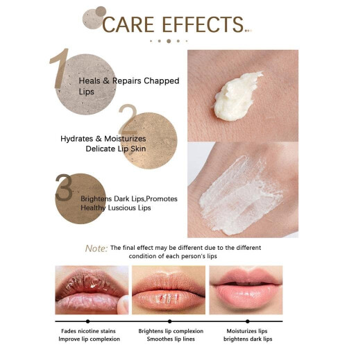 Lip Scrub and Lightening Balm Brighten Dark Lips Reduce Pigmentation Smooth Texture Hydrating 2