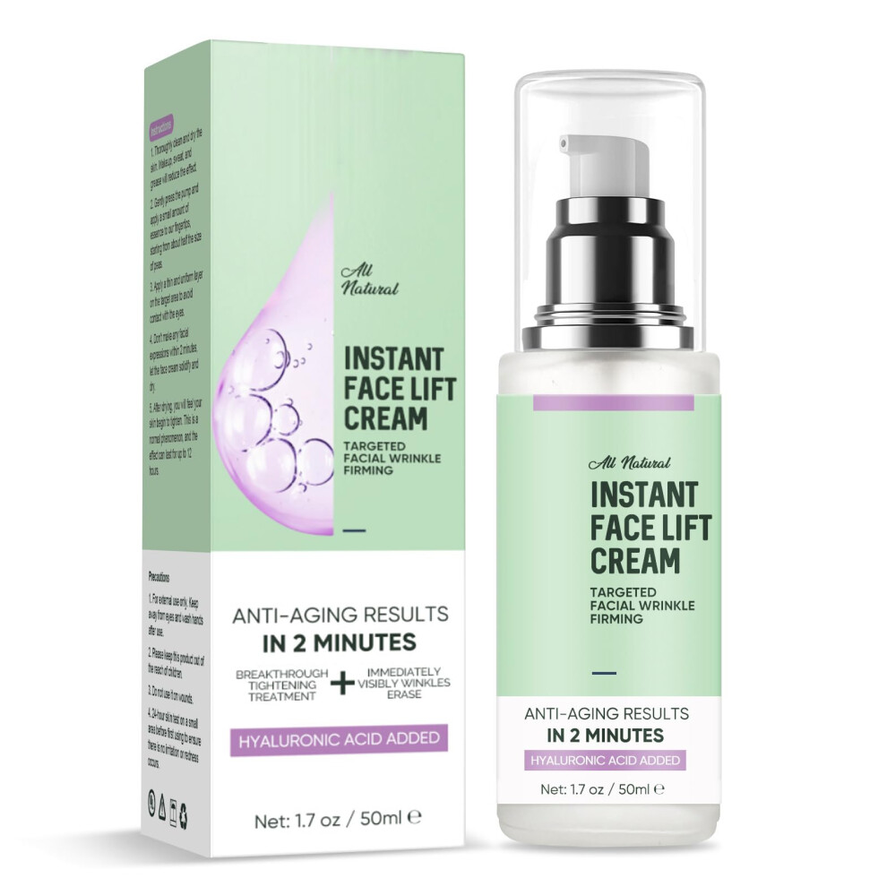Cream Instant Face Lift For Wrinkles And Sagging Skin With Plant Extracts, Neck And Eye Firming 50Ml