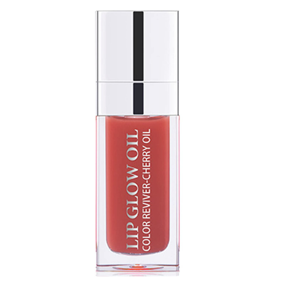 Red,Clear Hydrating Lip Oil With Vitamin E Clear Rosehip Gloss Fruity Scents Bubble Gum Cherry Strawberry