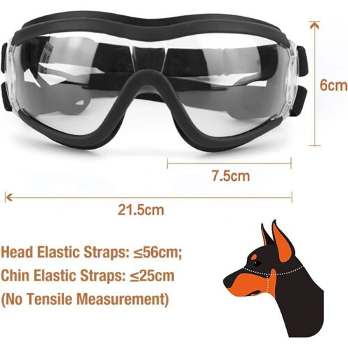 Protective goggles for dogs with adjustable strap, easy to put on, transparent. Tools > Protective Equipment 1