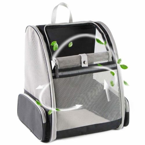 Innovative bubble backpack for pets, for cats and dogs (black)