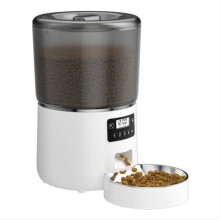 Automatic Cat and Dog Food Dispenser, with Stainless Steel Bowl, 1 to 4 Meals, 4L