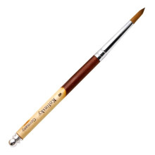 Acrylic nail brush with Kolinsky wood handle, round brush for applying acrylic gel, sizes #8, 10, 12