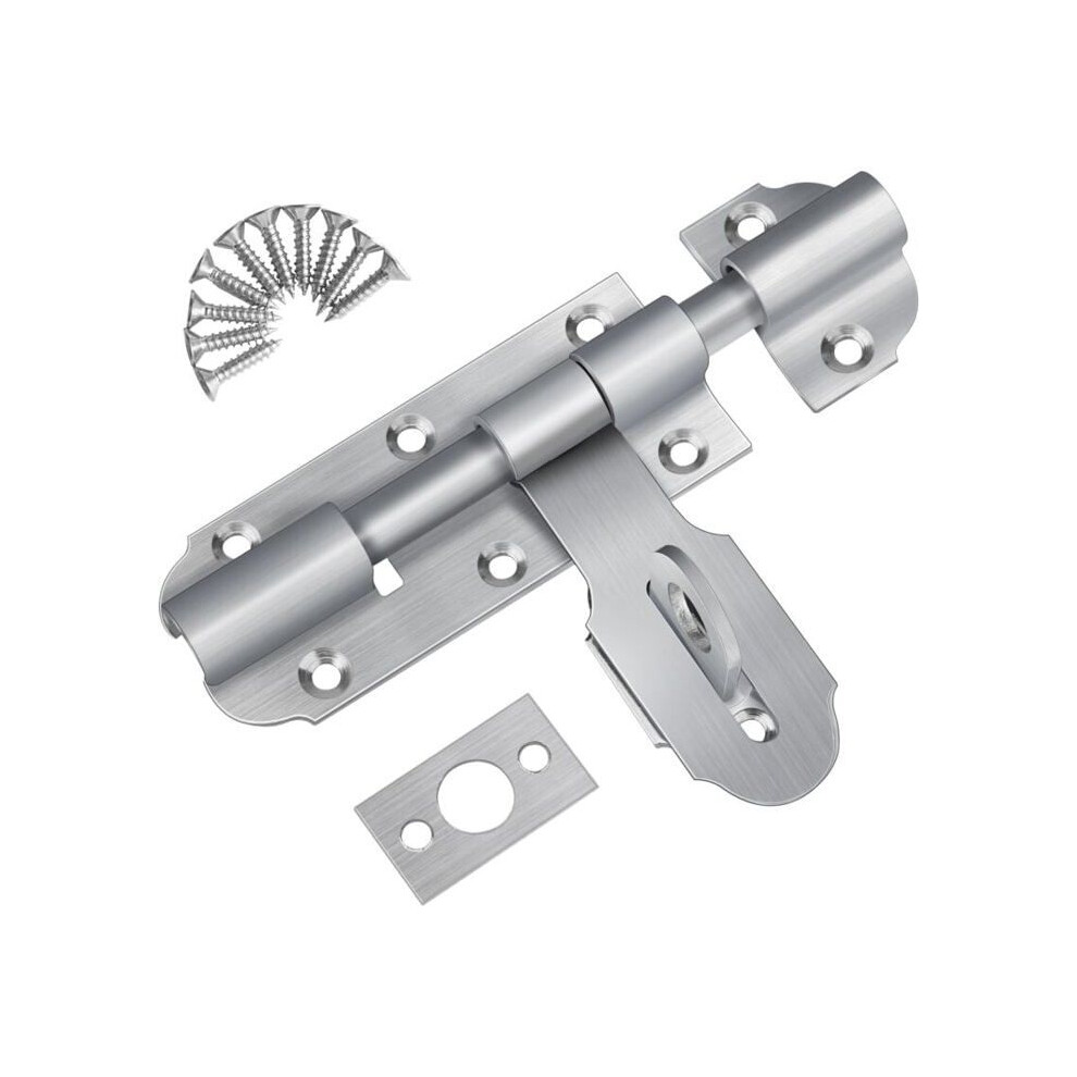 Exterior Door Bolt With Padlock Clasp 135Mm Stainless Steel Sliding Door Latch Small Latch Lock By Pzcc 8581601028522