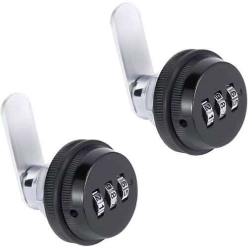 2 Piece Cam Cabinet Code Lock, Password Drawer Lock, for Security Drawer Doors, Tool Chests, Lockers