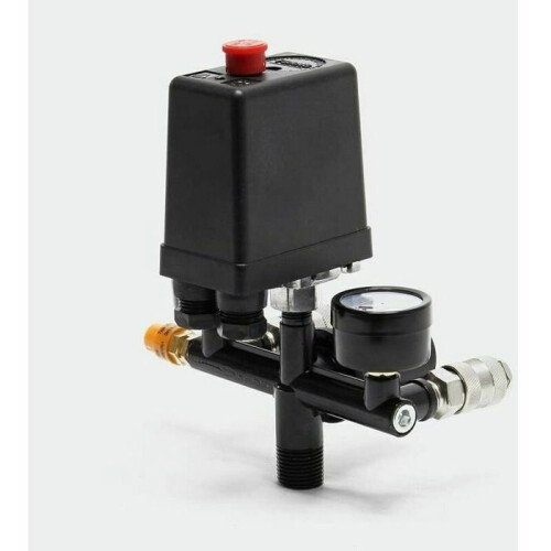 Trykregulator med trykafbryder til kompressor. Pressostater med 2 displays. 2