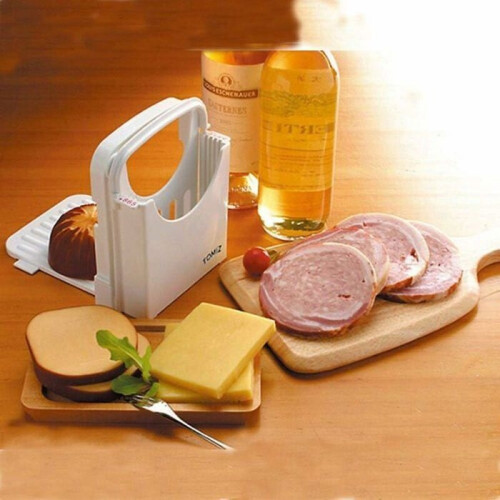 Adjustable, foldable bread slicer with 5 slice thicknesses 2