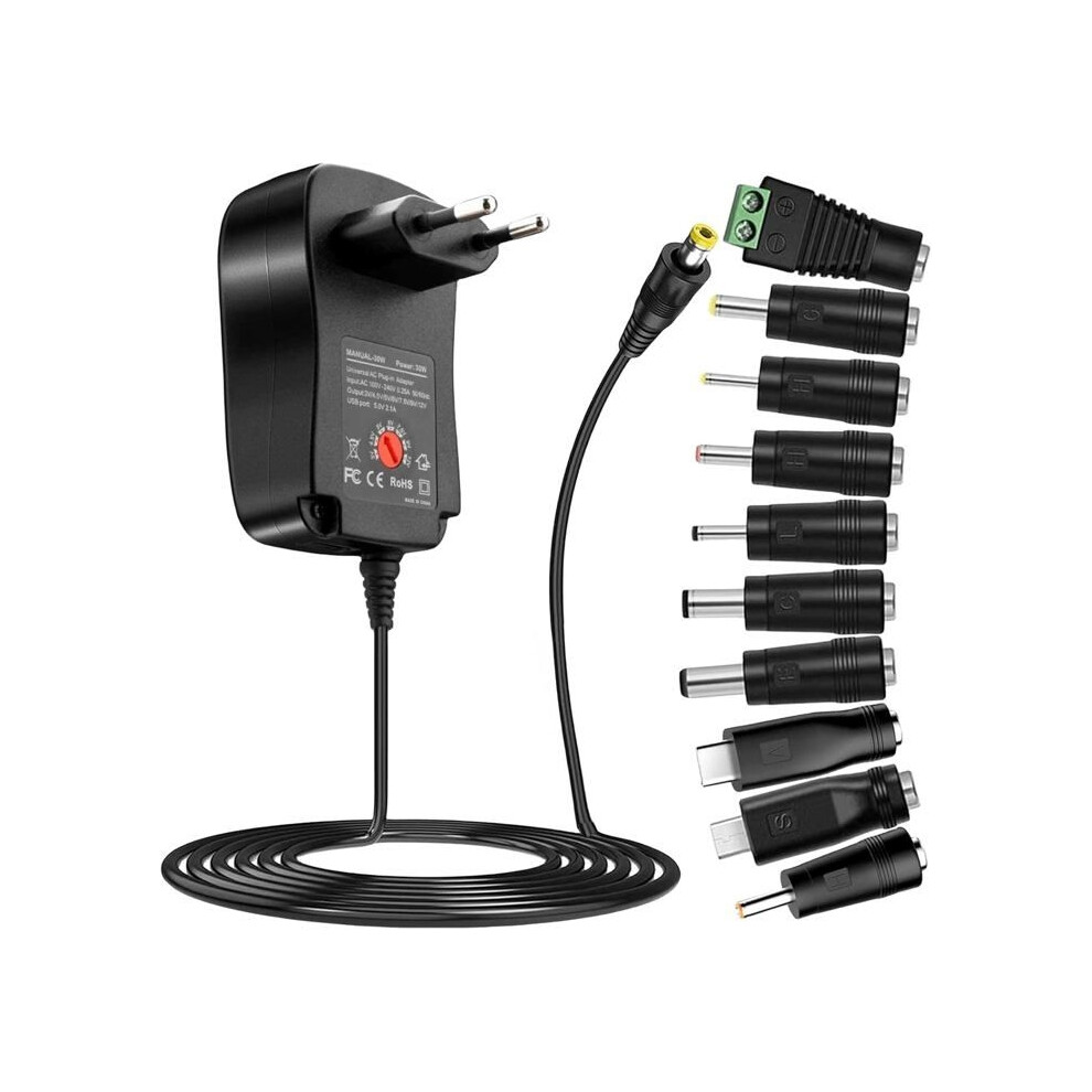 Universal 41W Power Adapter, Ac To Dc 6V 9V 12V 15V 18V 20V 24V, 1A 1.5A 2A, Universal Adapter 8581601029635