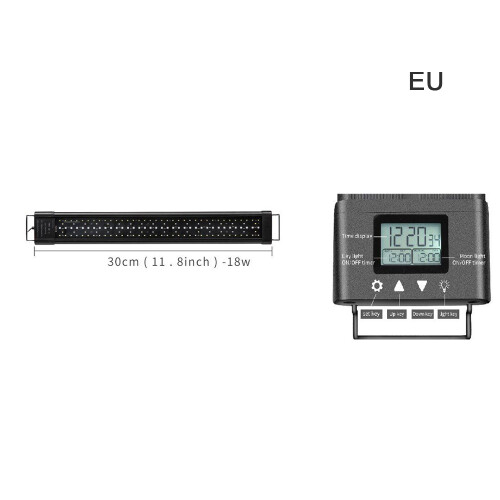 Aquarium Programmable LED Light With Full Spectrum For Fish Tank, LCD Display Setting Adjustable Brightness Sunrise Sunset Moon Mode Extendable