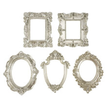 5 StüCke Vintage Harz Bilder Rahmen Blume Oval Rechteck Rahmen, Tisch Platte Schmuck Display Rahmen für Fotografie Haus Dekor