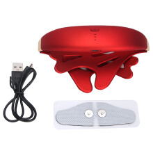 Pålitlig nackmassageapparat, elektrisk uppladdningsbar med 3 massagelägen, ergonomisk design för daglig lindring, bärbar sladdlös (röd) för