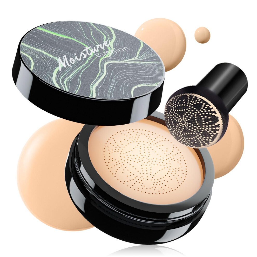 Cream Mushroom Head Air Cushion Cc Bb Foundation With Flawless Longlasting Coverage And Hydration