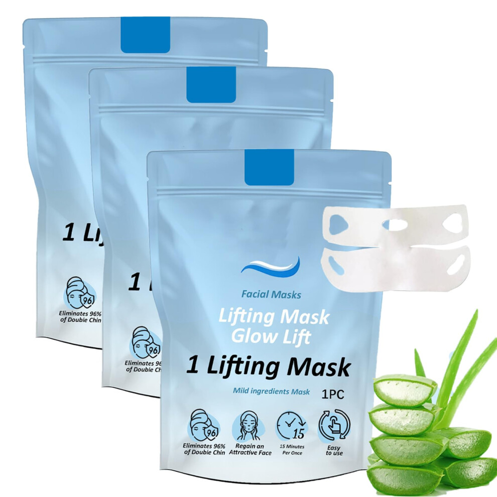 Chin Lifting Mask Double Chin Reducer Firming AntiAging Face and Neck Mask 3pcs
