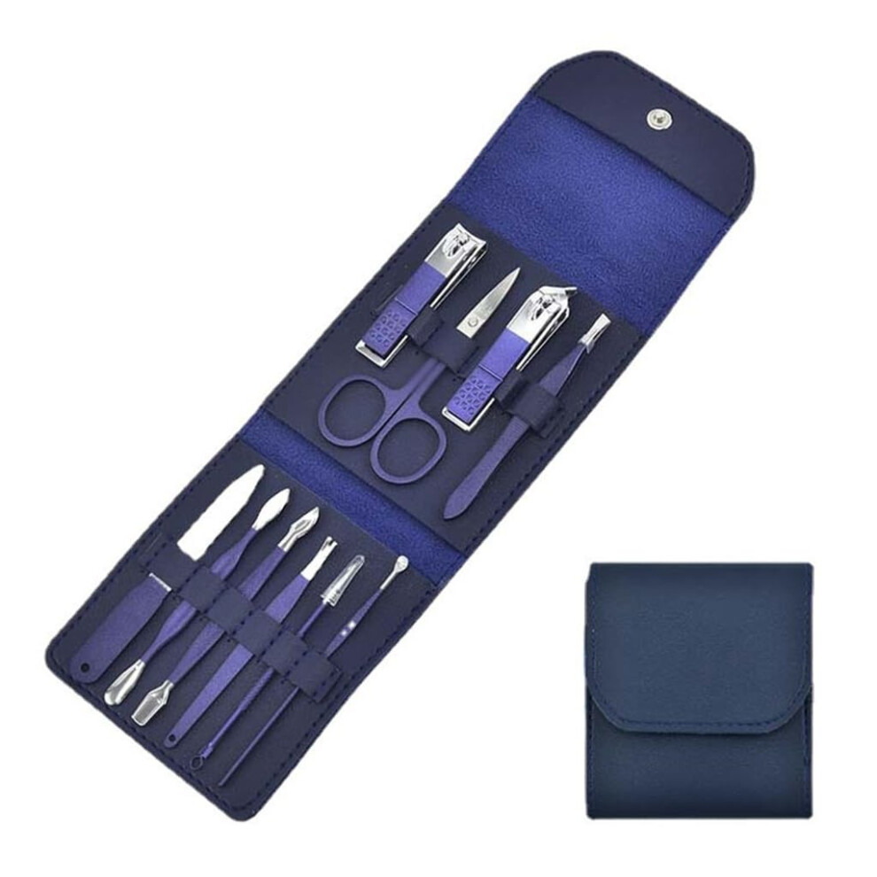 Manicure Set Stainless Steel Nail Clippers Kit 12pcs Professional Grooming Tools TravelFriendly