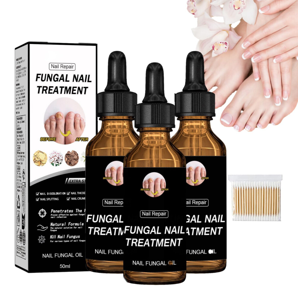 Nail  Oil Set  Natural Nail Treatment for Damaged Nails, Discoloration and Cracks (3pcs)