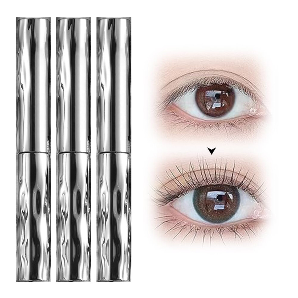 Waterproof Mascara Primer 3PCS, LongLasting Curling Lash Base with SmudgeResistant Steel Tube