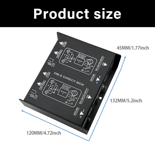 Double Input Passive DI Box With Professional Impedance Matching 2
